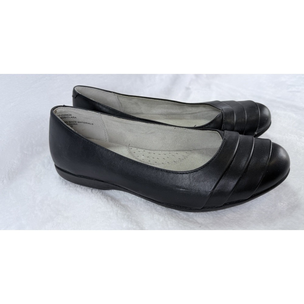 Cliffs By White Mountain Shoes Womens 8 Clara Ballet Flats Black Pewter Gray Lot - Picture 8 of 13